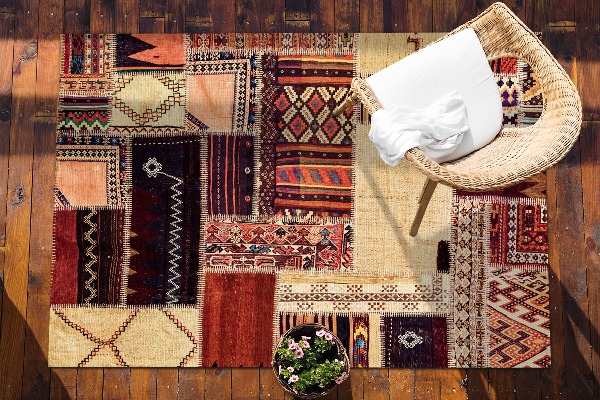 Garden rug abstract patchwork