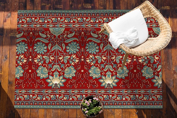 Carpet for terrace garden balcony paisley flowers
