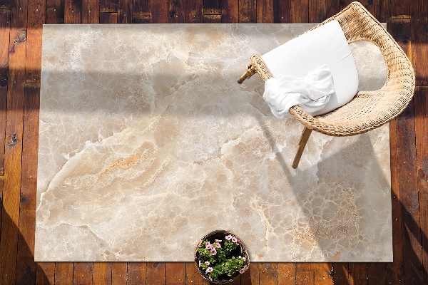 Modern balcony rug rusty marble