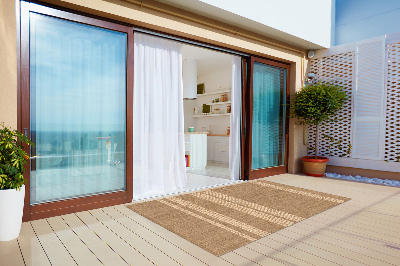 Carpet for terrace garden balcony Beige lines