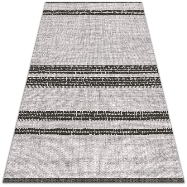 Modern balcony rug Gray lines