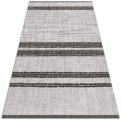 Modern balcony rug Gray lines