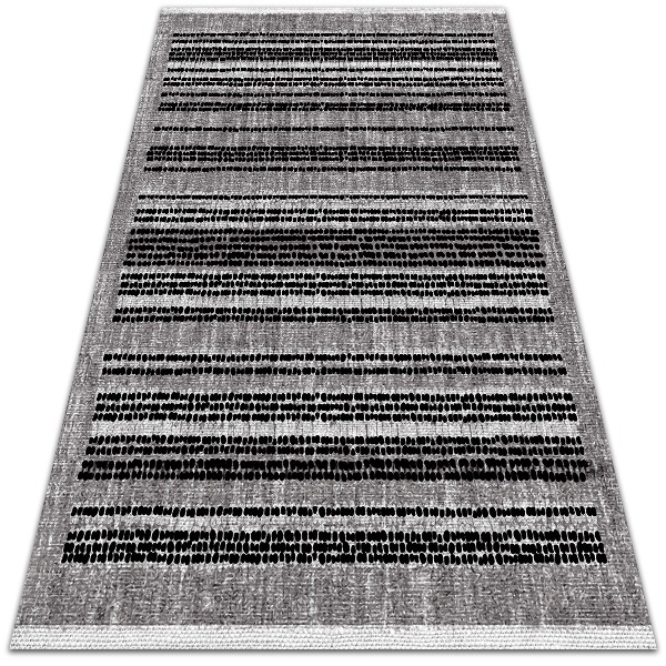 Outdoor rug for terrace Black stripes
