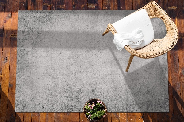 Modern balcony rug silver concrete