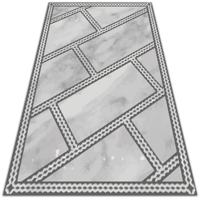Rug for balcony or terrace Ornate marble tiles