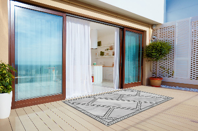 Rug for balcony or terrace Ornate marble tiles