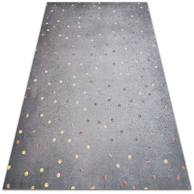 Outdoor rug for terrace Gold dots