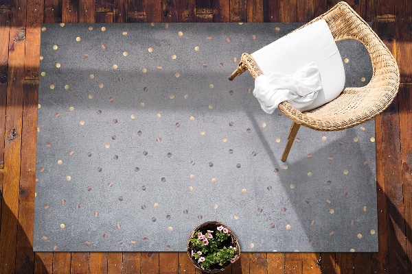 Outdoor rug for terrace Gold dots
