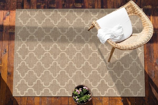 Modern outdoor carpet Moroccan pattern