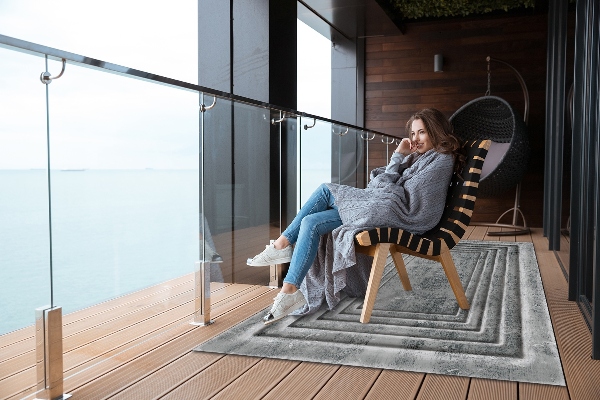 Modern balcony rug Concrete frame