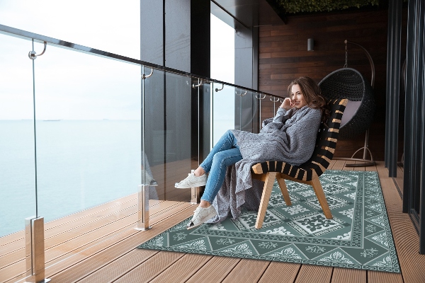 Modern outdoor rug Geometry and ornaments