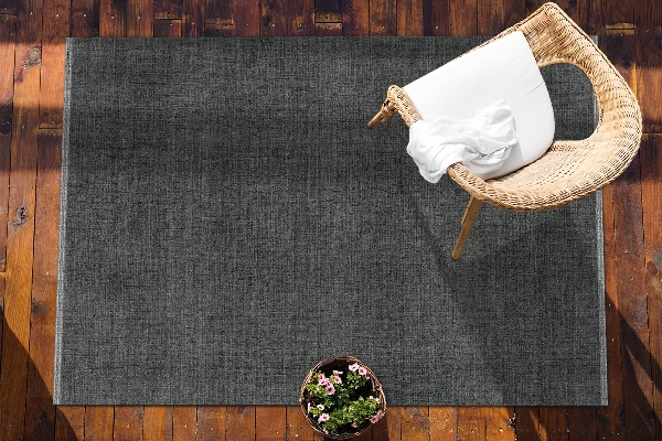 Modern balcony rug dark stone