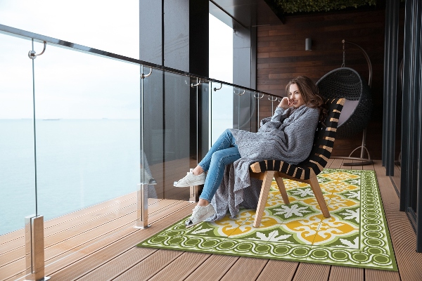 Garden rug amazing pattern classic tiles