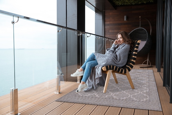 Modern terrace mat Moroccan texture