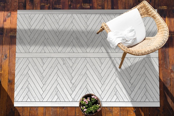 Modern outdoor carpet Plank herringbone