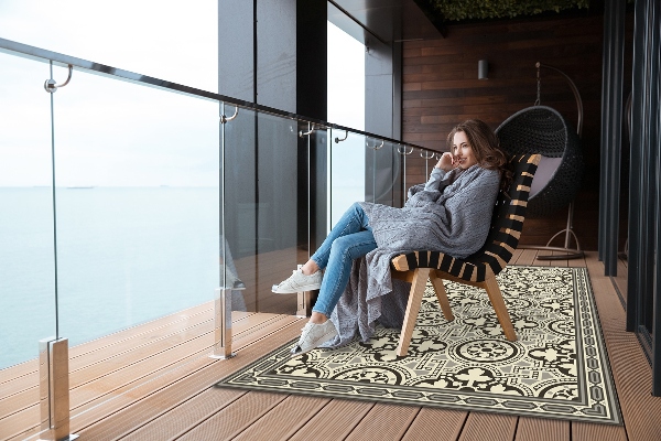 Modern balcony rug talavera style