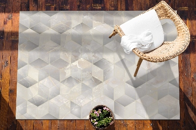 Outdoor rug for terrace 3D cubes