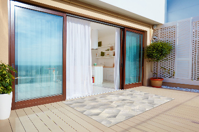 Outdoor rug for terrace 3D cubes