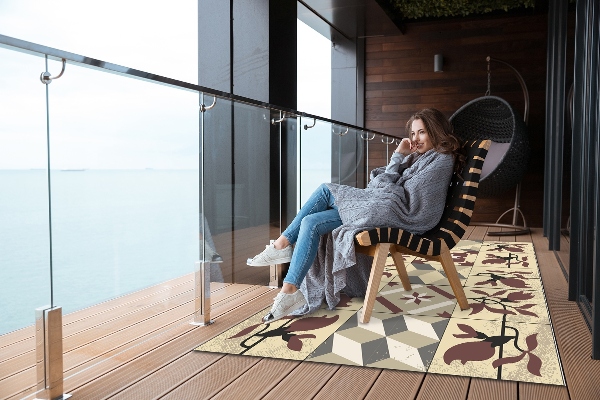 Outdoor mat for patio Magnolia tiles