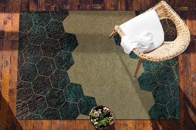 Outdoor carpet for terrace Concrete hexagons