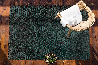 Modern outdoor carpet hexagons retro