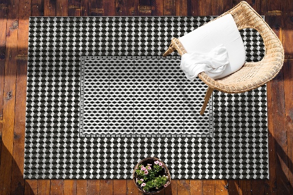 Terrace rug with print 3D pattern