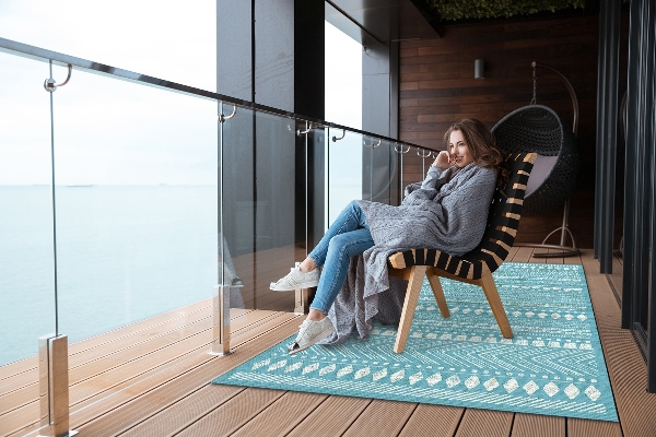 Outdoor carpet for terrace Indian texture