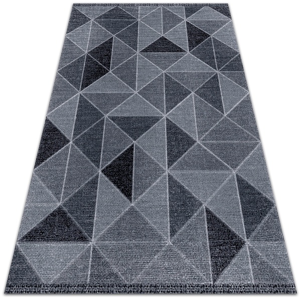 Modern terrace mat Squares and triangles