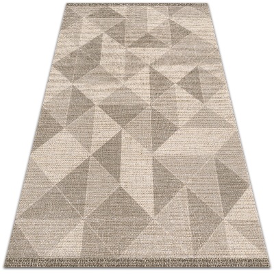 Modern terrace mat Triangles and squares