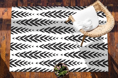 Outdoor rug for terrace herringbone pattern