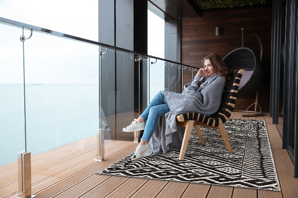 Outdoor rug for terrace different patterns