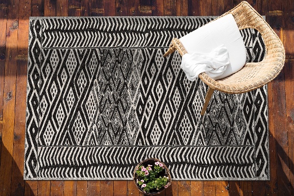 Outdoor rug for terrace different patterns
