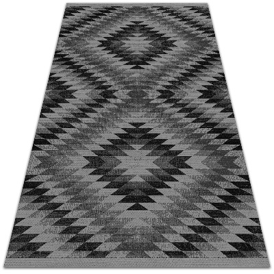 Modern outdoor rug dark parallelograms