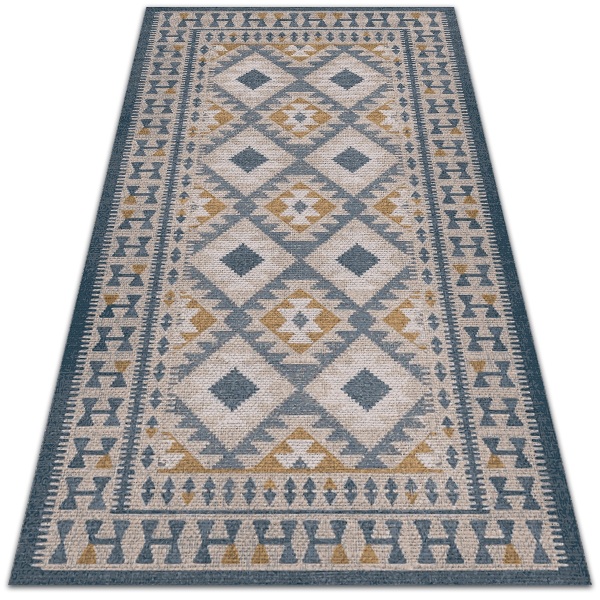 Outdoor rug for terrace retro design