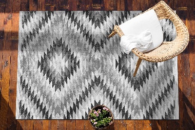 Beautiful outdoor mat Gray geometric pattern