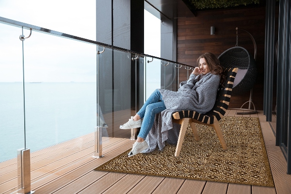 Carpet for terrace garden balcony tribal pattern