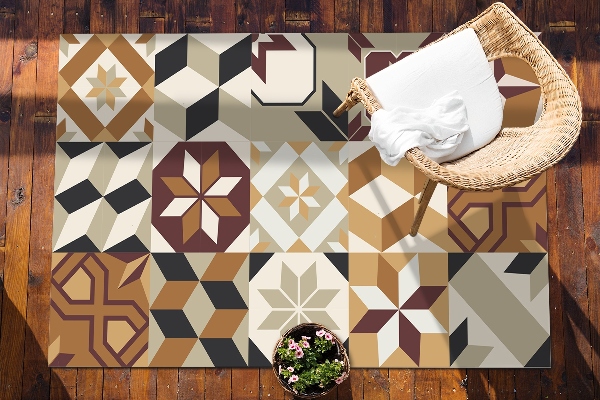 Outdoor carpet for balcony terrace Mix patterns