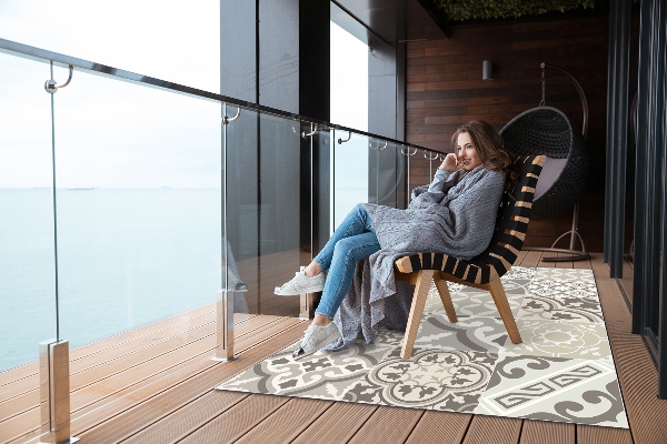 Outdoor terrace carpet Different patterns