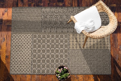 Outdoor rug for terrace Aztec pattern
