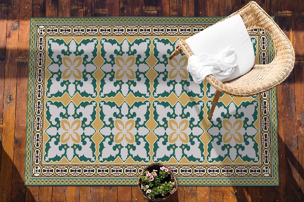 Outdoor garden carpet Boho style