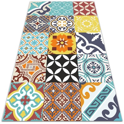 Modern outdoor rug Mix colorful patterns