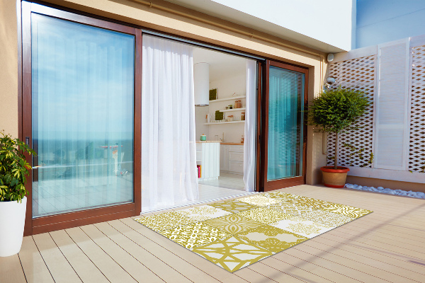 Modern outdoor carpet ethnic motifs