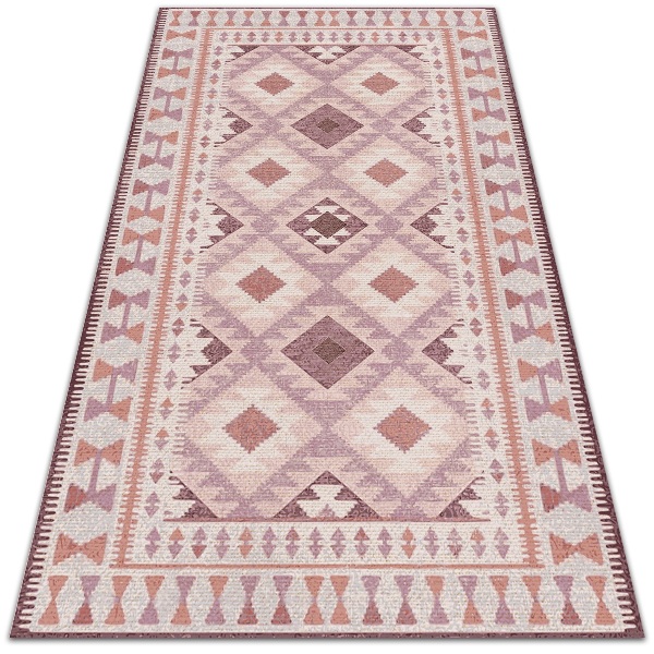 Garden rug amazing pattern pale pink diamonds
