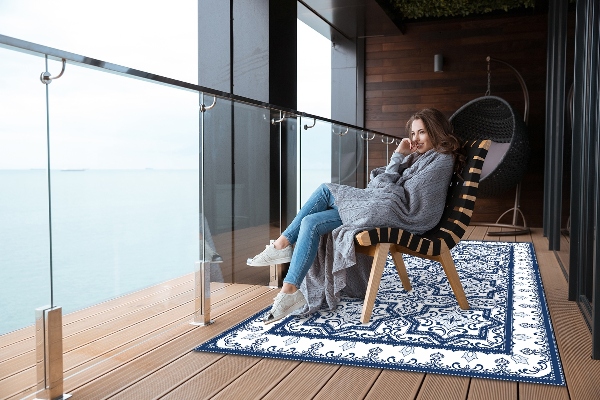 Outdoor mat for patio Portuguese style