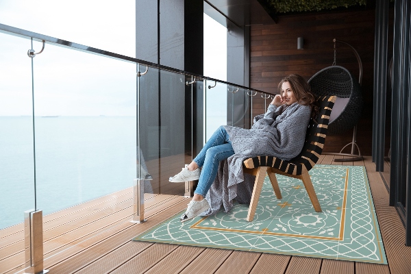 Outdoor mat for patio Vintage symmetry