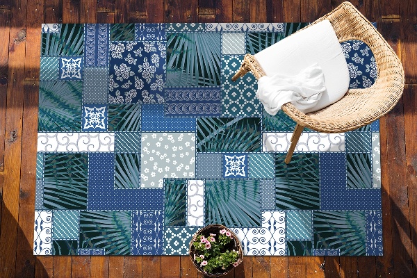 Balcony rug tropical patchwork