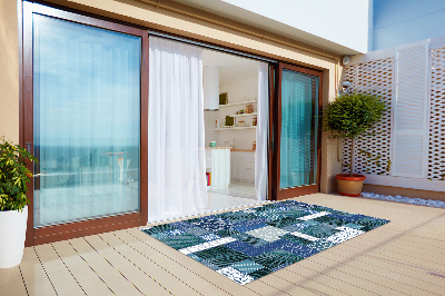 Balcony rug tropical patchwork