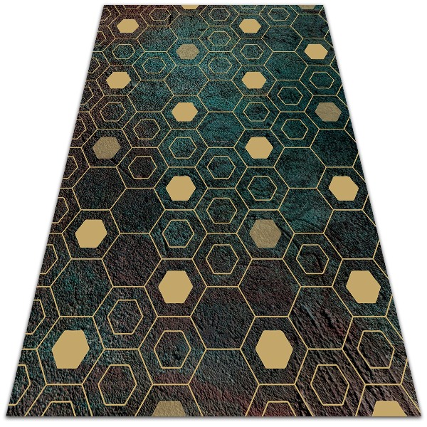 Garden rug amazing pattern hexagonal pattern