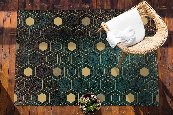 Garden rug amazing pattern hexagonal pattern