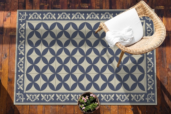 Modern balcony rug pattern Azulejos